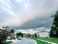 Storm cloud at sun set