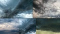 Beautiful storm sky with clouds, apocalypse like