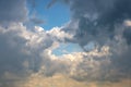 Beautiful stormy cumulus clouds in the sky, background Royalty Free Stock Photo
