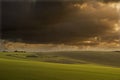 Beautiful stormy landscape over contryside