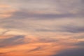 Beautiful stormy natural sunset sunrise sky. Cloudy abstract background, Sun Over Skyline, Horizon. Warm Colours Royalty Free Stock Photo