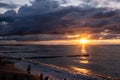 beautiful stormy sky on the baltic sea, sunset Royalty Free Stock Photo