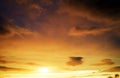 Beautiful stormy sunset sky. Cloudy abstract background. Royalty Free Stock Photo