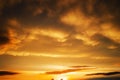 Beautiful stormy sunset sky. Cloudy background.