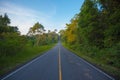 Beautiful Straight empty road through forest, background Royalty Free Stock Photo