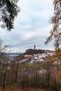 Beautiful Stramberk town with Stramberska Truba tower in Czech republic