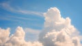 Beautiful strange shaped clouds Floating on the background is a blue sky Royalty Free Stock Photo
