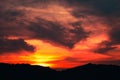 Beautiful of Stratus cloud in sunset background for forecast and meteorology concept