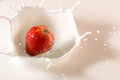 Beautiful strawberry splash Royalty Free Stock Photo