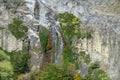 Beautiful stream waterfall run on the rocks Royalty Free Stock Photo