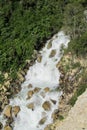 Beautiful stream waterfall run on the rocks Royalty Free Stock Photo