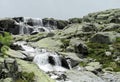 Beautiful stream waterfall run on the rocks Royalty Free Stock Photo