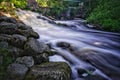 Beautiful  streaming river and waterfall scene Royalty Free Stock Photo