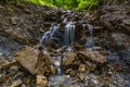 Beautiful streams and small waterfalls on the Eibsee Royalty Free Stock Photo