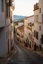 Beautiful street of Andalusian city Alora. Situated in province of Malaga Royalty Free Stock Photo