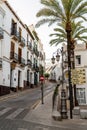 Beautiful street of Andalusian city Alora. Situated in province of Malaga Royalty Free Stock Photo