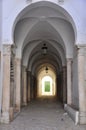 Beautiful street with arcades in Medina, Tunis Royalty Free Stock Photo