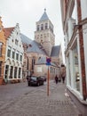 Beautiful street in the center of Bruges, Belgium Royalty Free Stock Photo