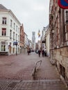 Beautiful street in the center of Bruges, Belgium Royalty Free Stock Photo