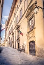 Beautiful street of Cortona, Tuscany Royalty Free Stock Photo
