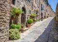 Beautiful street of Cortona, Tuscany Royalty Free Stock Photo