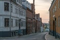 Beautiful Street In Denmak at Sunset Royalty Free Stock Photo