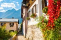 Beautiful street in Hallstatt, Austria Royalty Free Stock Photo