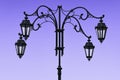 Beautiful street lamp of wrought iron