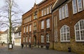 Street in old town of bielefeld, Germany