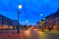 Beautiful street in Old Town of Warsaw, Poland Royalty Free Stock Photo