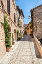 Beautiful street in Spello. Italy