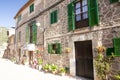 Beautiful street in Valldemossa, famous old mediterranean village of Majorca Spain. Royalty Free Stock Photo