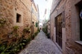 Beautiful street in Valldemossa, famous old mediterranean village of Majorca Spain. Royalty Free Stock Photo