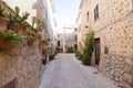 Beautiful street in Valldemossa, famous old mediterranean village of Majorca Spain. Royalty Free Stock Photo