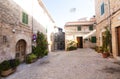 Beautiful street in Valldemossa, famous old mediterranean village of Majorca Spain. Royalty Free Stock Photo