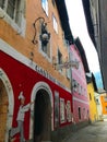 The beautiful street with beautiful view in Austria