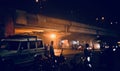 Night life in the streets of Bangalore city unique photograph