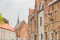 Beautiful street view of the Brugge city Royalty Free Stock Photo