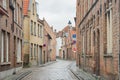 Beautiful street view of the Brugge city Royalty Free Stock Photo