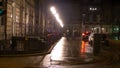 Beautiful street view at Charlotte Square in Edinburgh at night - EDINBURGH, SCOTLAND - JANUARY 10, 2020