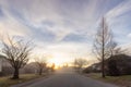 Beautiful Street view in the Residential Neighborhood Royalty Free Stock Photo