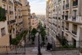 Beautiful streets around Montmartre in Paris France Royalty Free Stock Photo