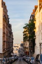 Beautiful streets around Montmartre in Paris France Royalty Free Stock Photo