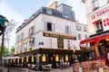 Beautiful streets around Montmartre in Paris France Royalty Free Stock Photo