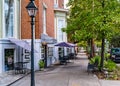 Beautiful streets and homes in downtown Savannah, Georgia, USA