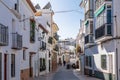 Beautiful streets of Nerja. Typically Andalusian houses.