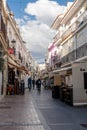 Beautiful streets of Nerja. Typically Andalusian houses.