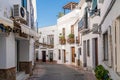 Beautiful streets of Nerja. Typically Andalusian houses.