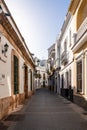 Beautiful streets of Nerja. Typically Andalusian houses.