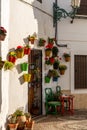 Beautiful streets of Nerja. Typically Andalusian houses.